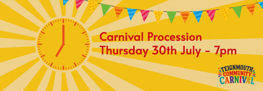 Carnival procession on Thursday 30th July from 7pm